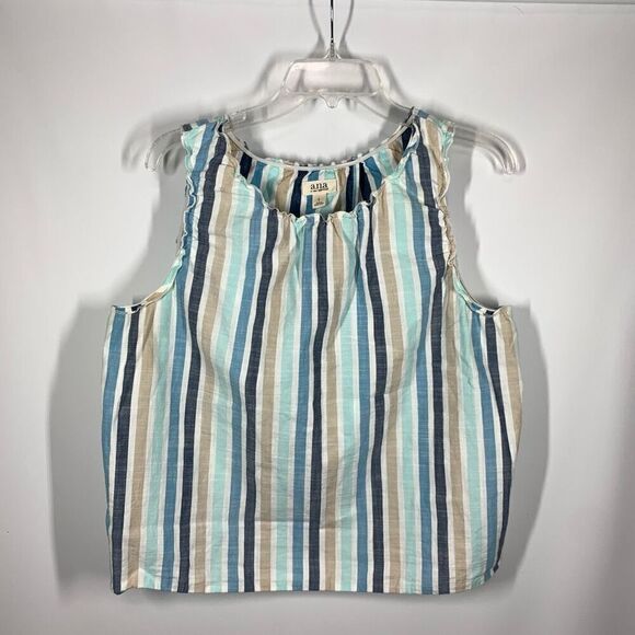 Ana A New Approach Women's Striped Open Back Tank Top Multicolor Size Large - Picture 1 of 7